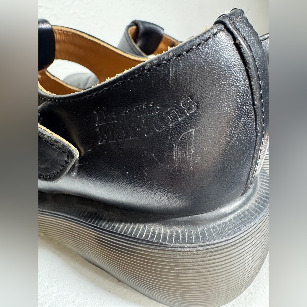 Vintage Dr. Martens 🇬🇧Made in England 8334 Chunky Platform Black Mary Janes US 7 - Picture 9 of 16